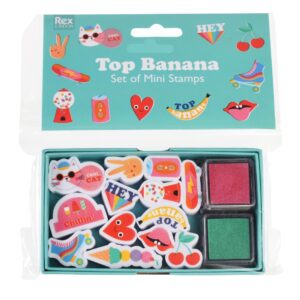 Rex London Set of Mini Stamps - Top Banana